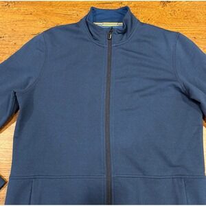 Smartwool Blue Wool Blend Sport Outdoor Full Zip Fleece Sweater Jacket Men's M